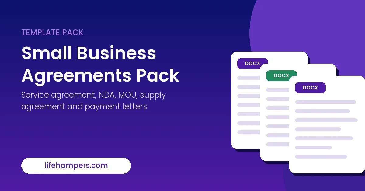 Small Business Agreements Pack cover
