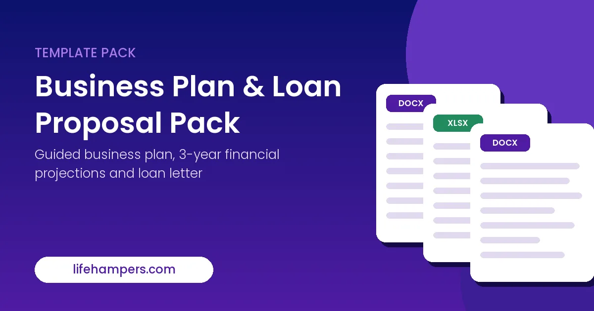 Business Plan and Loan Proposal Pack cover