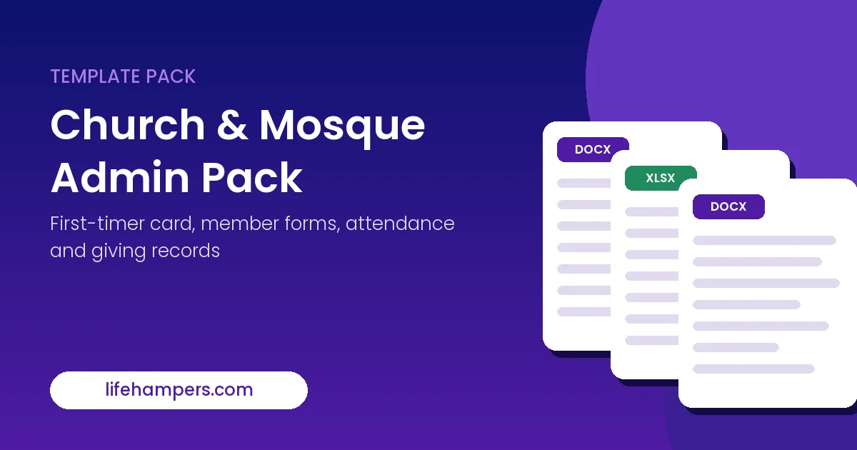 Church and Mosque Admin Pack cover