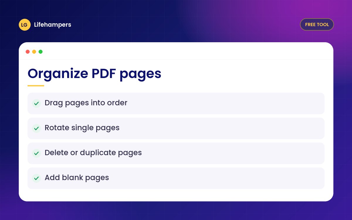 Organize PDF Pages Free