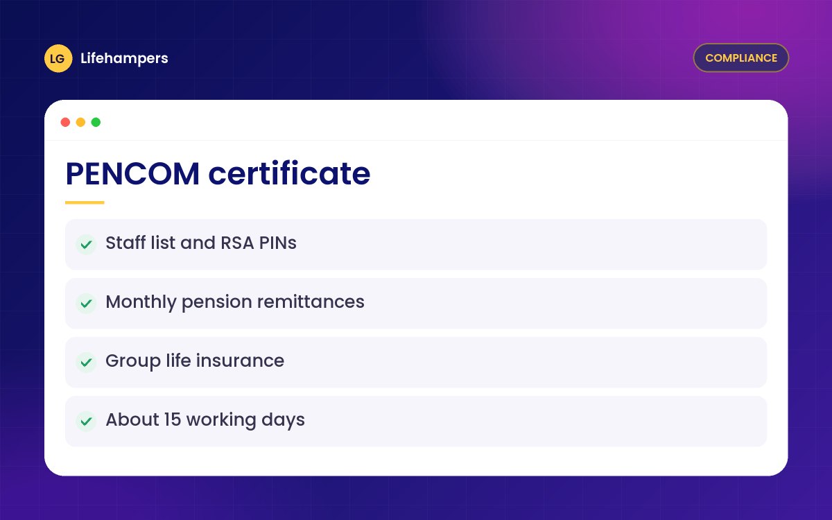 PENCOM certificate